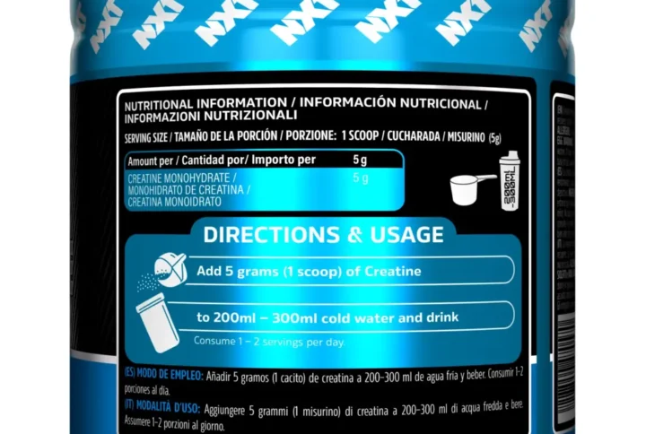 NXT Nutrition Micronised Creatine 300g Pure Strength.