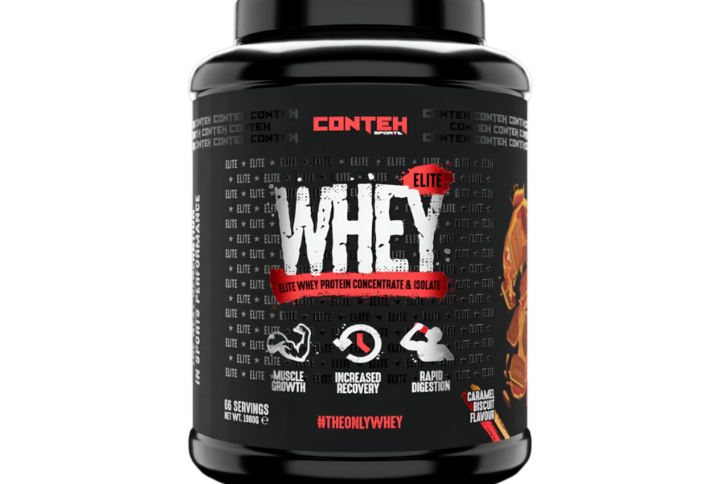 Conteh Sports Whey Elite is a premium protein blend combining high-quality whey protein concentrate and isolate to support muscle growth, recovery, and daily nutrition.