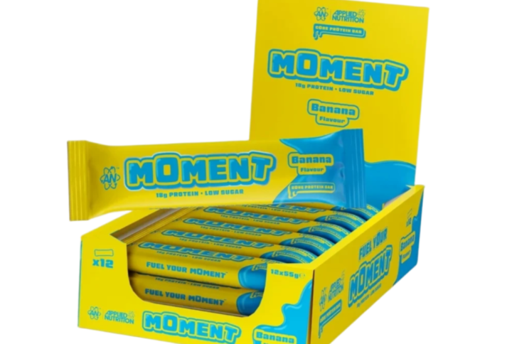 Applied Nutrition Moment Protein Bar provides 18g of protein with just 1.7g of sugar, making it an easy way to increase your daily protein intake