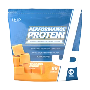 Trained By JP Performance Protein is a premium whey protein blend combining Whey Protein Concentrate and Whey Protein Isolate to support muscle growth, recovery and daily protein intake.