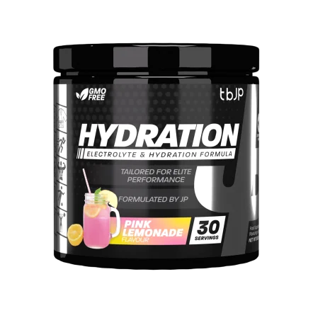 Trained By JP Hydration is a performance-focused electrolyte formula designed to support hydration, endurance, and recovery during intense training sessions.
