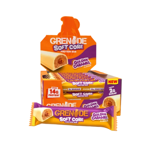 Grenade Soft Core Golden Caramel is not a protein bar that tastes vaguely like caramel. It is a rich, buttery, multi-layered caramel experience
